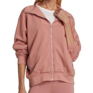 NWT! RAG & BONE City Organic Cotton Zip Jacket Pink Mauve Size Large